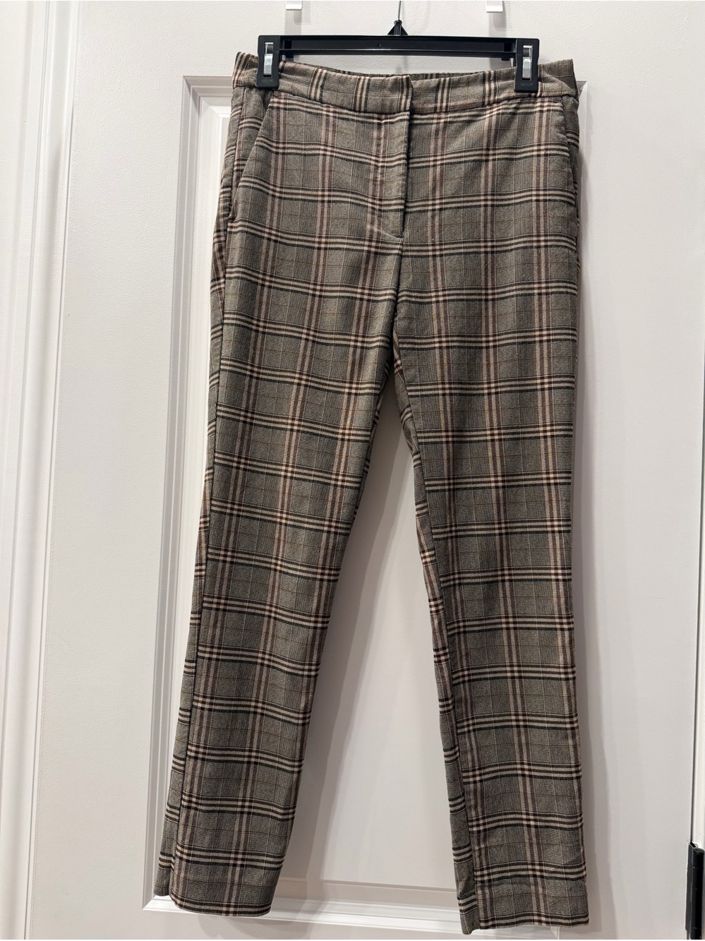 Zara Womens Brown Plaid Pants